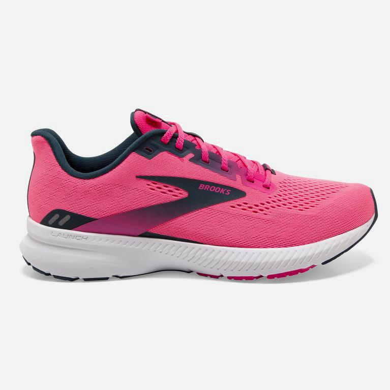 Brooks Launch 8 Israel - Women's Light Cushion Road Running Shoes - Pink/Raspberry/Navy (28571-UMYF)